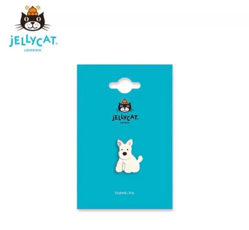 NWT jellycat official Munro Scottie Dog badge pin Limited EDITION VHTF